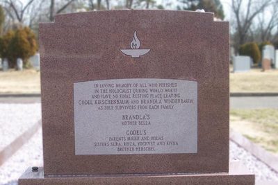 In Memoriam Holocaust Memorial #207   - On back of family monument 