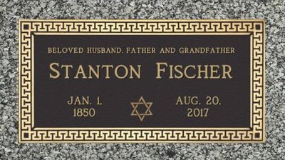 Jewish Bronze Cemetery Marker Plaque